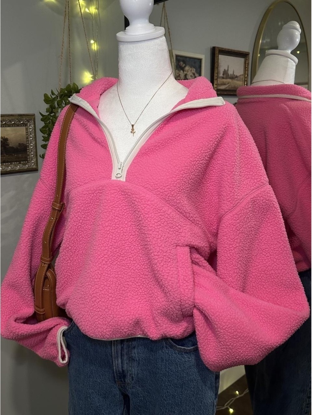 Pink Fleece Half-Zip Pullover 🎀 - Picture 2 of 5
